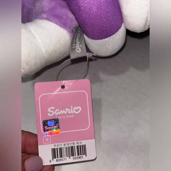 SANRIO KUROMI OFFICIAL STUFFED PLUSH/ SUMMER (WITH THE SWIMMING FLOAT) - Picture 3 of 5